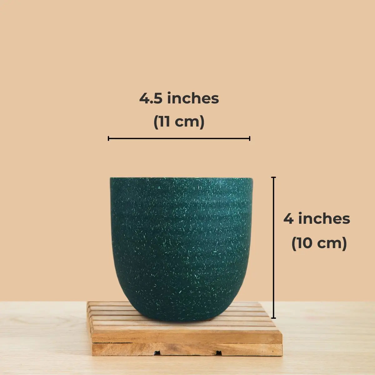 Indoor Small Pots (Green) - Set of 4