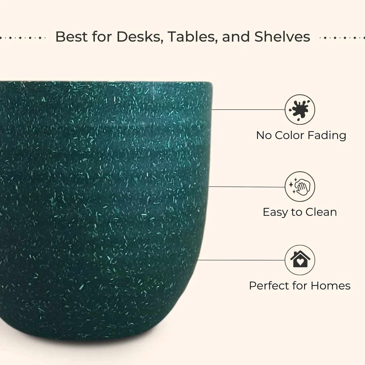 Indoor Small Pots (Green) - Set of 4