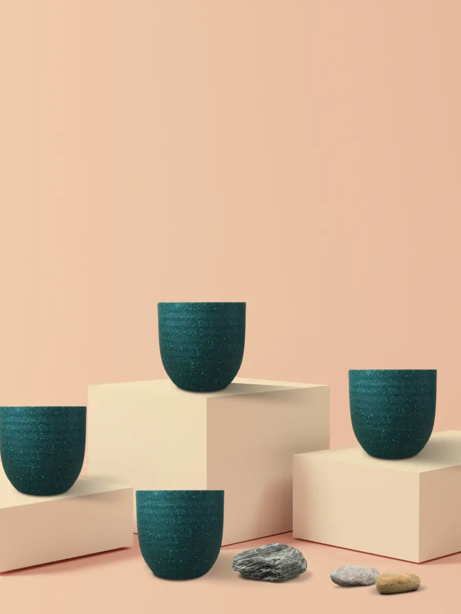 Indoor Small Pots (Green) - Set of 4