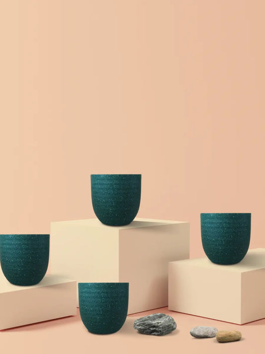 Indoor Small Pots (Green) - Set of 4