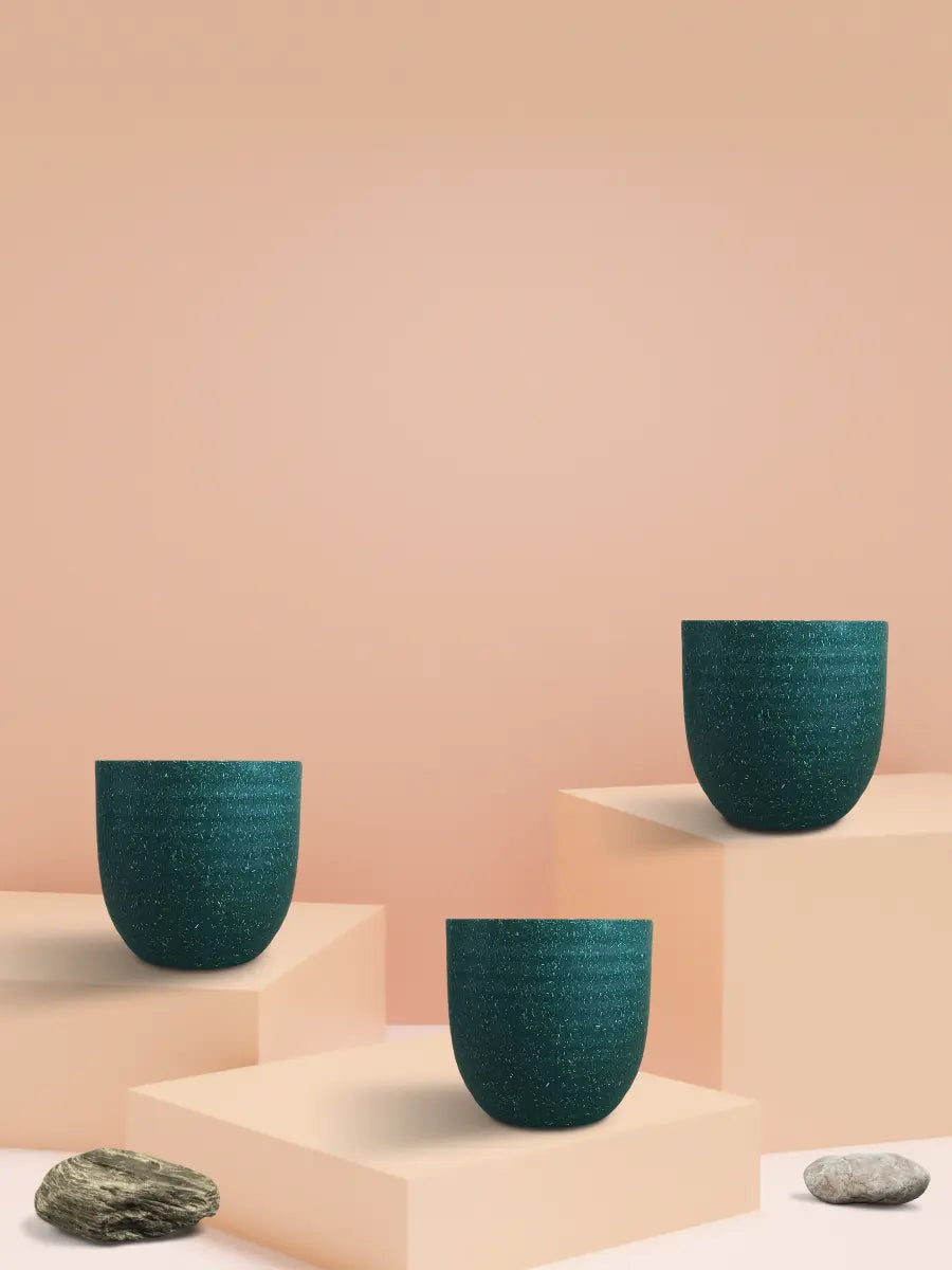 Indoor Small Pots (Green) - Set of 3