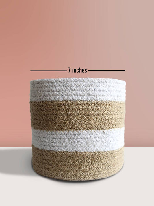 Eco-friendly Jute Brown Noble Jute Planter - Large