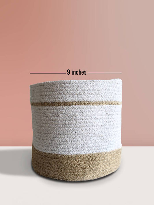 Eco-friendly Paper White Noble Jute Planter - X-Large