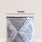 Eco-friendly Grey & White Premium Planter Basket - 8 Inches