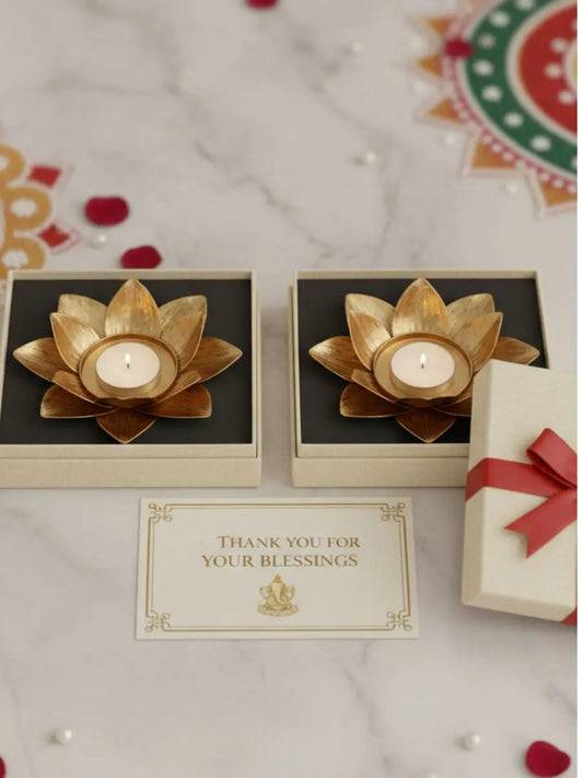 Wedding Return Gifts for Bride / Groom Guests Hamper with Premium Metal Diya