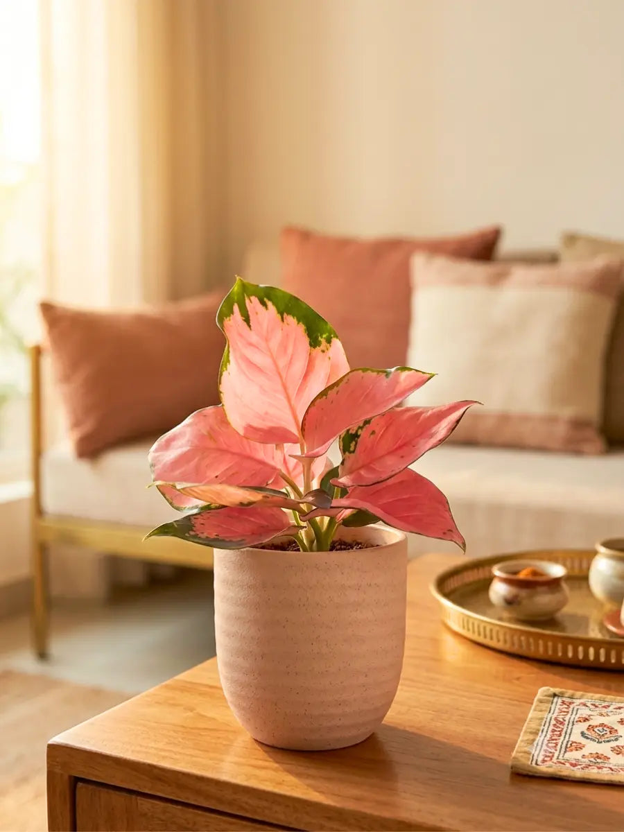 Aglaonema Cherry Plant (Small) in Eco Pot