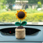 Greenkin Handmade Crochet Sunflower with Pot